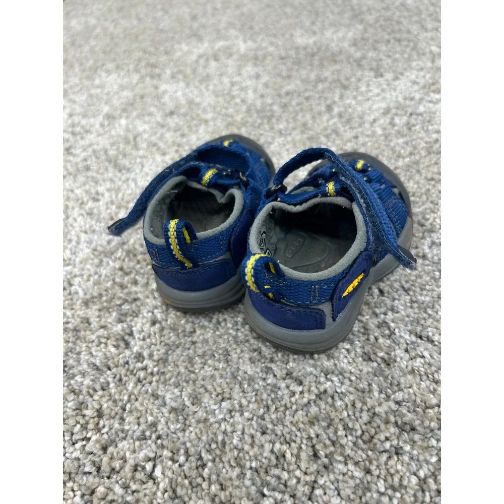 Keen Seacamp II CNX Blue Yellow Kids Sandals Size 4 Toddler 1021492 Water Shoes